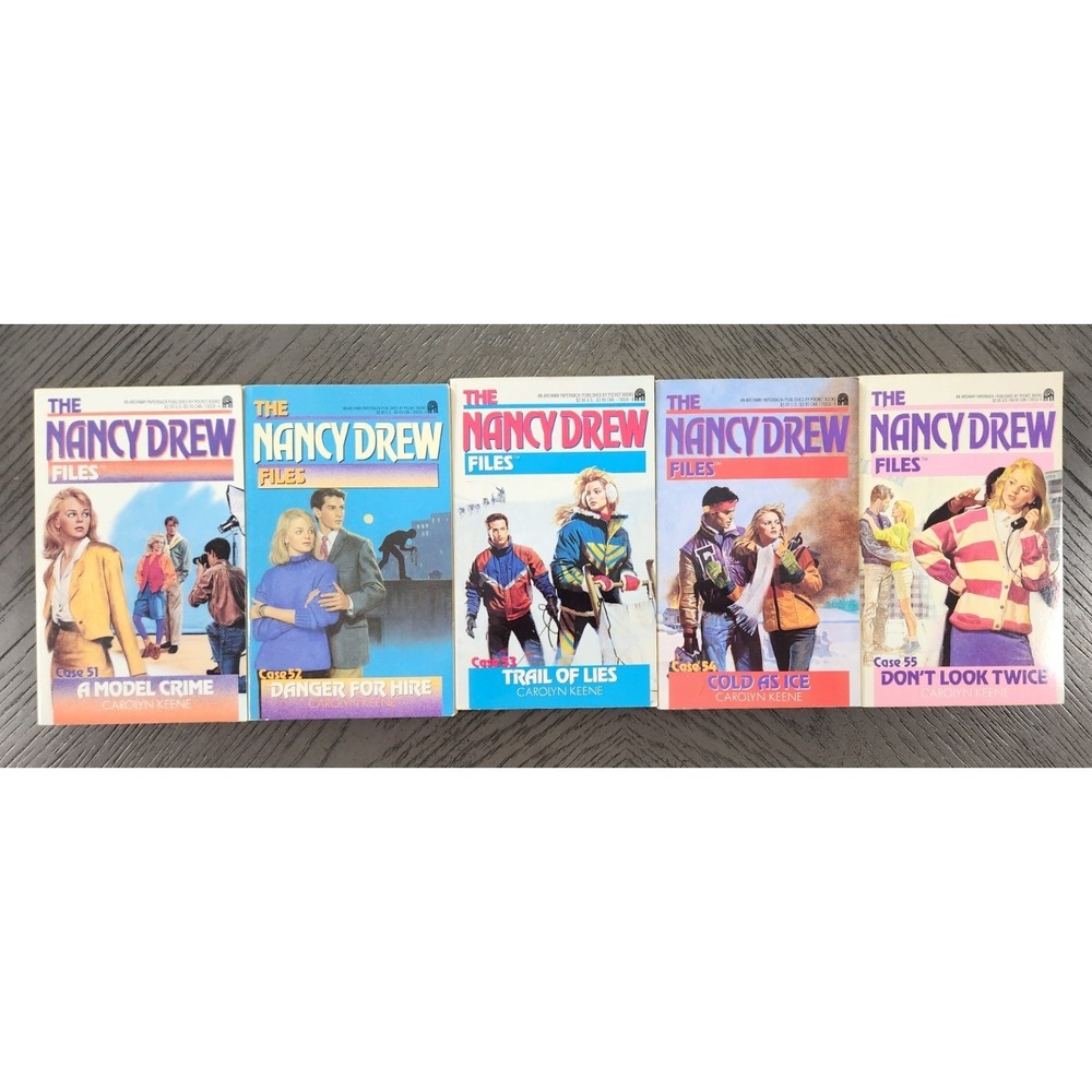 Nancy Drew Files Books 51–55 Paperback Lot Mystery Series